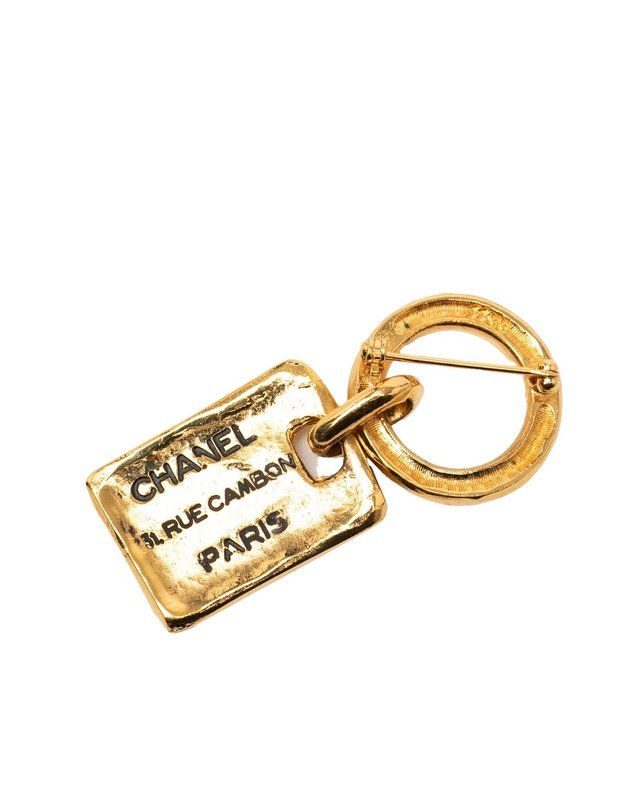 Pre-Loved by Azura Reborn - Pre-Loved Gold Plated Rue Cambon Tag Brooch