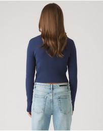 Decjuba Kids - Matilda Zip Up Knit Jacket - Teens