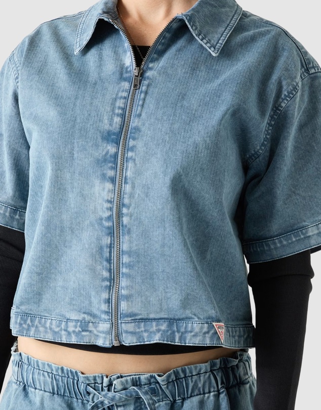 GUESS Originals - GUESS Originals Cropped Zipped Shirt