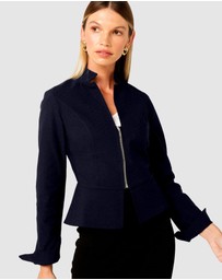 SACHA DRAKE - Front Zip Peplum Jacket