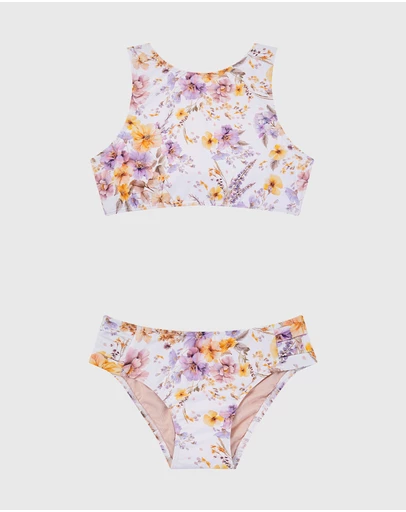 Aqua Blu Kids - Fleur High Neck Bikini Set