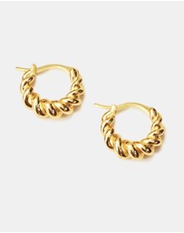 Ichu - Croissant Twist Hoop Gold