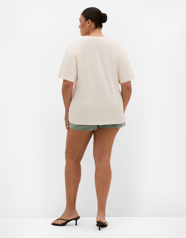 City Chic - Plus size Kaia Cotton Denim Skort - khaki