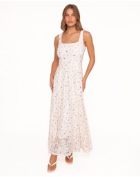 Petal & Pup - Valley Maxi Dress - White Floral Lace