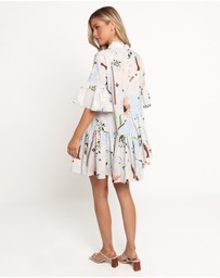 Petal & Pup - Marguerite Mini Dress - Blue Floral
