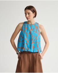 Oxford - Clover Printed Cotton Shell Top
