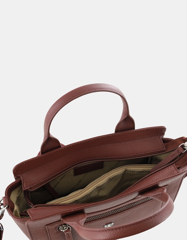Pierre Cardin - Pierre Cardin Ladies Leather Mini Tote Crossbody Bag