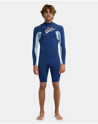 Quiksilver - Mens Young Guns 2/2mm Full Zip Long Sleeve Springsuit