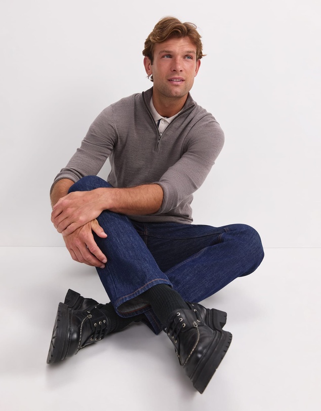 Sportscraft - Merino Quarter Zip Knit