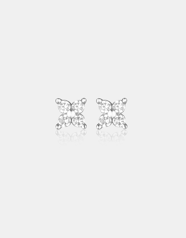The Silver Collective - Iris Stud Earrings Silver