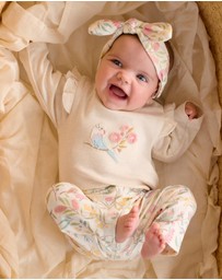 Purebaby - Australiana 3 Piece Gift Pack w/ Headband- Babies