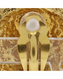 Pre-Loved by Azura Reborn - Pre-Loved Gold Plated Rue Cambon Crest Clip On Earrings