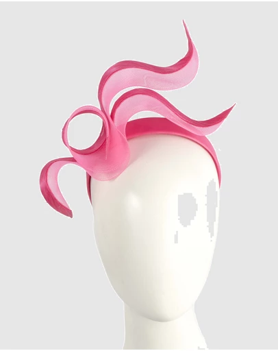 Fillies Collection - Bespoke Sculpted Fuchsia Racing Fascinator