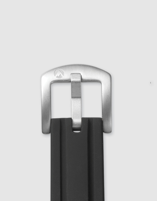 Maxum - Liberty Band - Black Silicone With Silver Tone Buckle