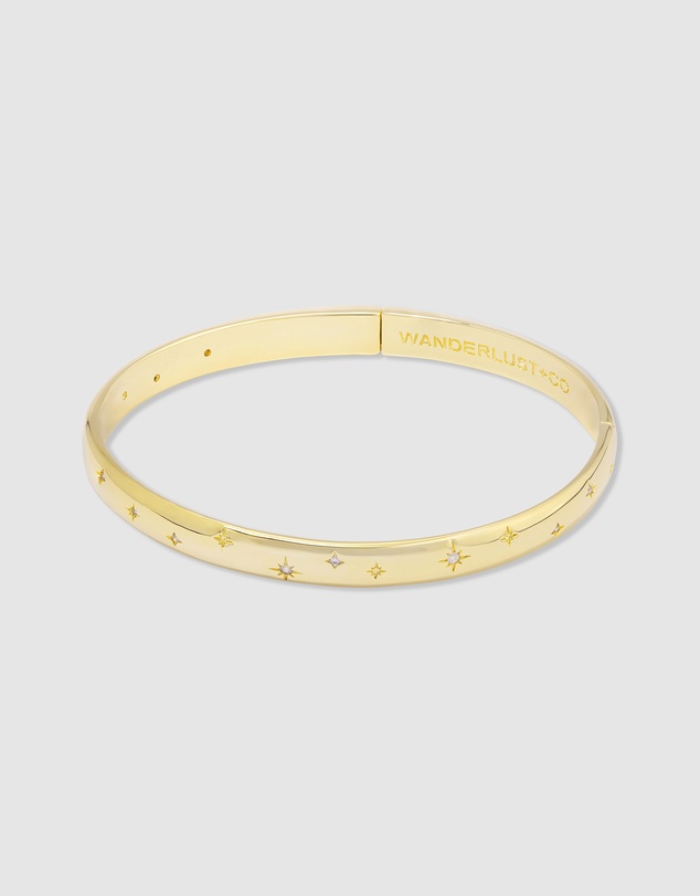 Wanderlust + Co - Midnight Hour Gold Bangle