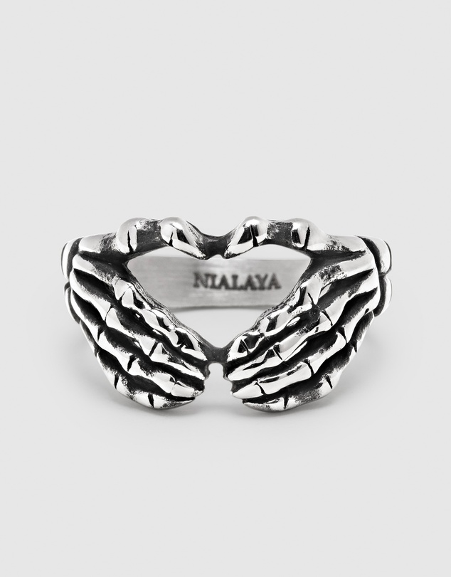 Nialaya Jewellery - Men's Vintage Skeleton Ring