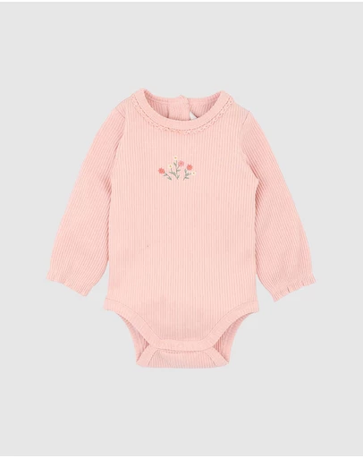 Bebe by Minihaha - Emmy LS Rib Bodysuit - Babies