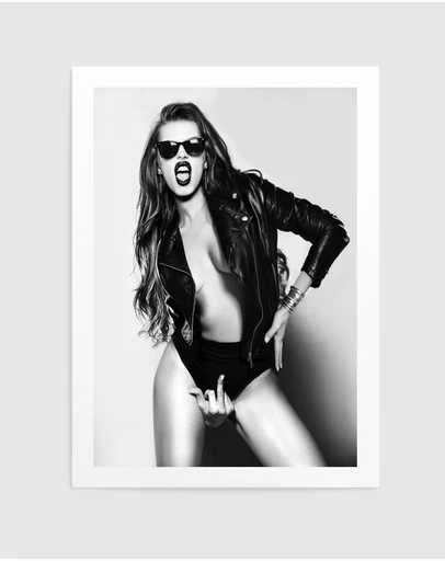 Olive et Oriel - Eat This by David Drake Art Print