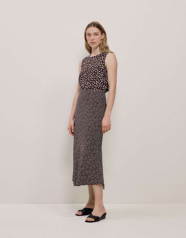 Trenery - Elorie Bias Slip Skirt in Coffee