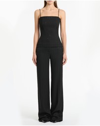 Carla Zampatti - Black Starlight Twill Bustier Top