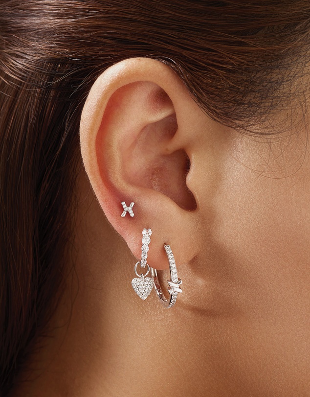 Ania Haie - Silver Heart Pave Earring Charm