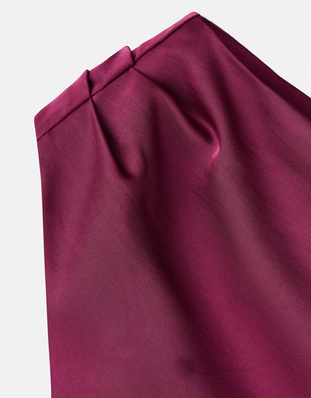 M.N.G - Asymmetrical Satin Dress With Side Slits