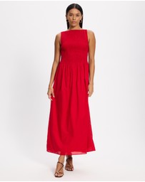 & Other Stories - Smocked Flared Midi Dress