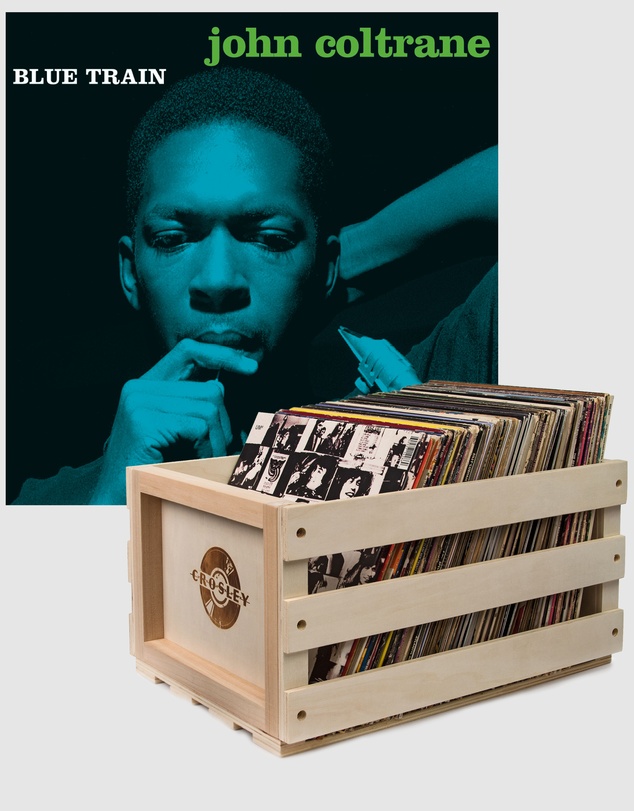 Universal Music - Crosley Record Storage Crate & John Coltrane Blue Train - Vinyl Album Bundle