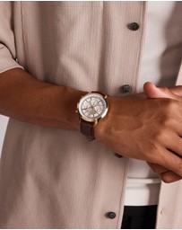 Michael Hill - Men's 42mm Chronograph Watch in Gold-Tone Stainless Steel