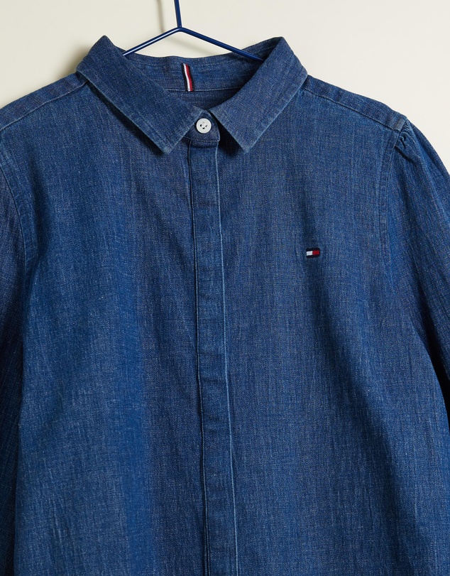 Tommy Hilfiger - Puff Sleeve Regular Denim Shirt - Teens
