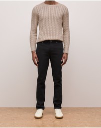 Trenery - Organically Grown Cotton Modern Slim Black Wash Jean in Black