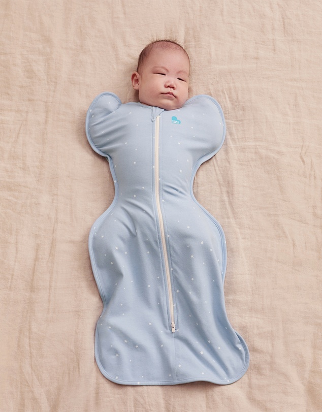 Love to Dream - Swaddle Up™ 1.0 TOG Cotton Powder Blue Twinkle