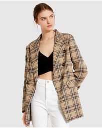 Belle & Bloom - Too Cool For Work Plaid Blazer