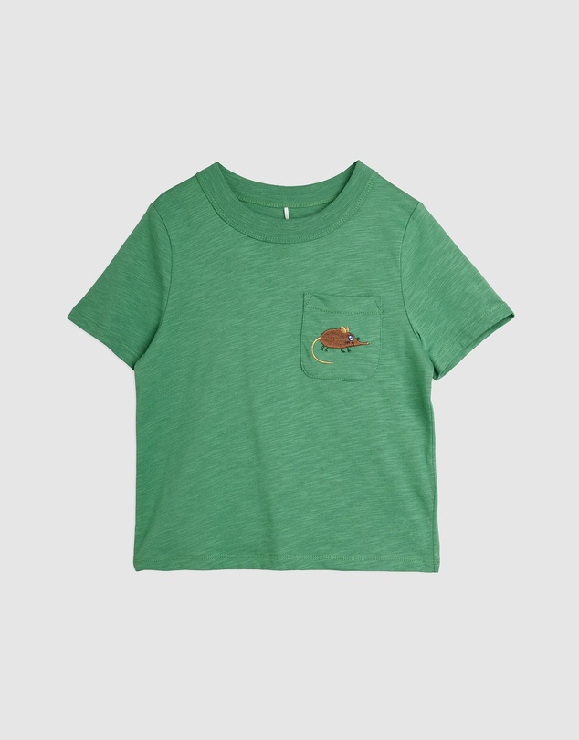 Mini Rodini - Elephant Shrew Embroidered SS Tee - Babies-Teens