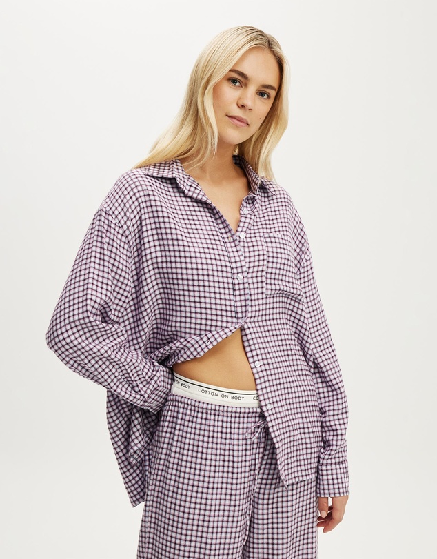 Cotton On Body - Cloud Soft Flannel Oversized Shirt