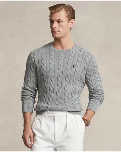 Polo Ralph Lauren - ICONIC EXCLUSIVE - Driver Cable Knit Long Sleeve Sweater