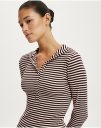 Cotton On - Hooded Blake Henley LS Top