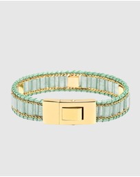 Nialaya Jewellery - Green Aventurine Stud Bracelet