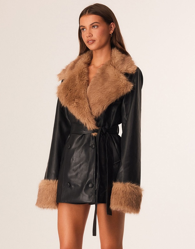 SNDYS - Cedric Faux Fur Leather Jacket