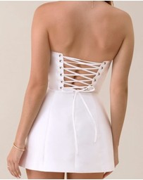 Heiress Beverly Hills - Strapless Sheen Corset Mini Dress