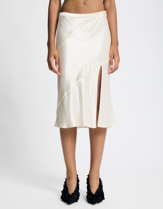 Lover - Margot Satin Midi Skirt