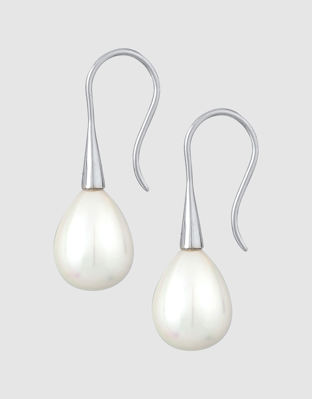Elli Jewelry - Shell Pearl Drop Earrings in 925 Silver