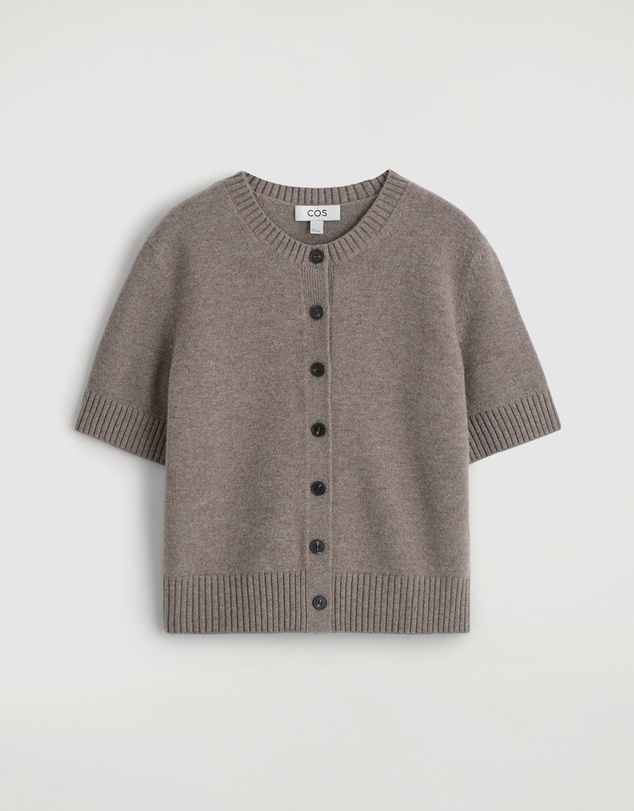 COS - Merino Wool Short-Sleeved Cardigan
