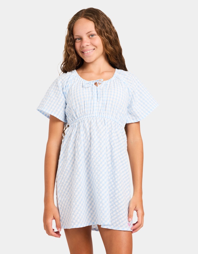 Roxy - Girls 8 to 16 Coastal Check Mini Dress