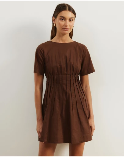 Atmos&Here - Maya Pleat Mini Dress
