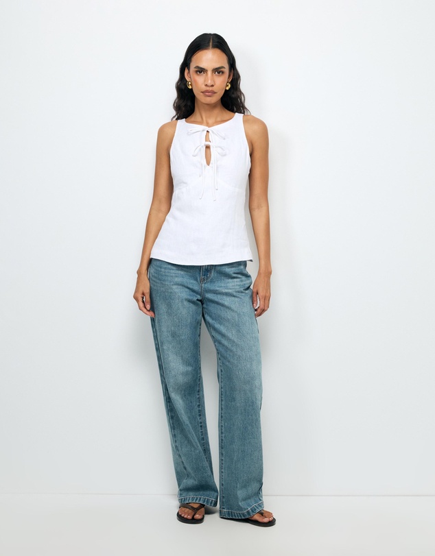 AERE - Arden Tie Front Top
