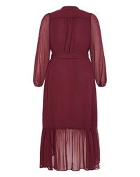 City Chic - Plus size Rylie Maxi Dress - burgundy