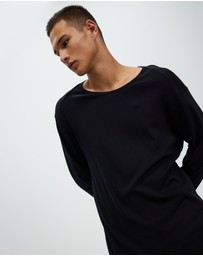 Surrounded By Ghosts - The Diaspore Rib Knit Long Sleeve Tail T-Shirt