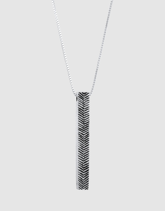 Kuzzoi - ICONIC EXCLUSIVE - Long Box Chain Necklace in Oxidised 925 Sterling Silver