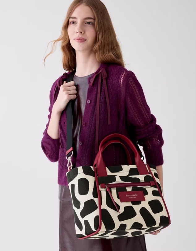 Kate Spade - Dash Giraffe Printed Canvas Tote Bag